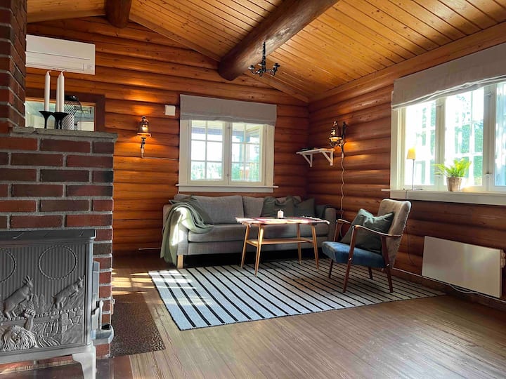 Dnevni boravak - otvoreni dnevni boravak/kuhinja/blagovaonica s štednjakom na drva