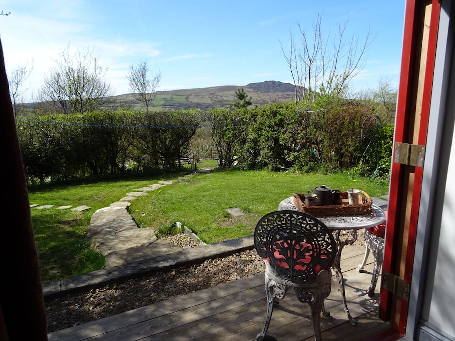 The west facing garden is all yours for your stay, with a lockable external door to the bedroom and bathroom