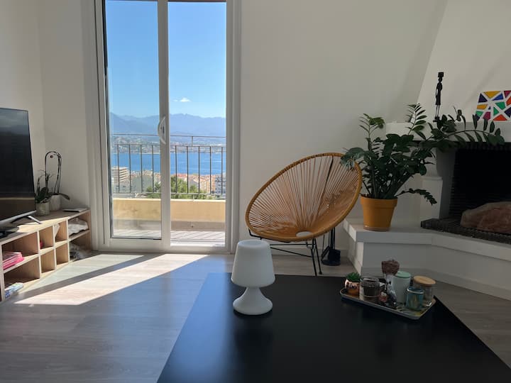 F3 Refait à Neuf Avec  Panoramique Mer Et Montagne - Aéroport Ajaccio Napoléon Bonaparte (AJA)