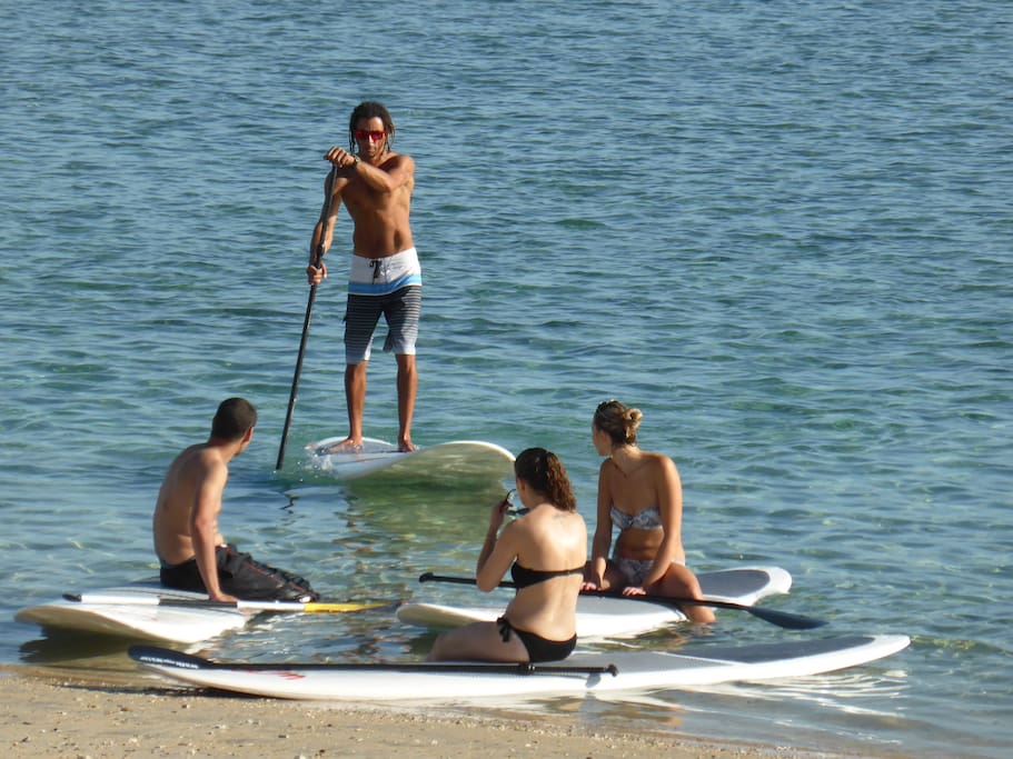 Sports nautiques dans le lagon