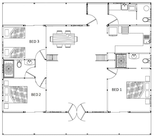 Cedarspan Airbnb floorplan