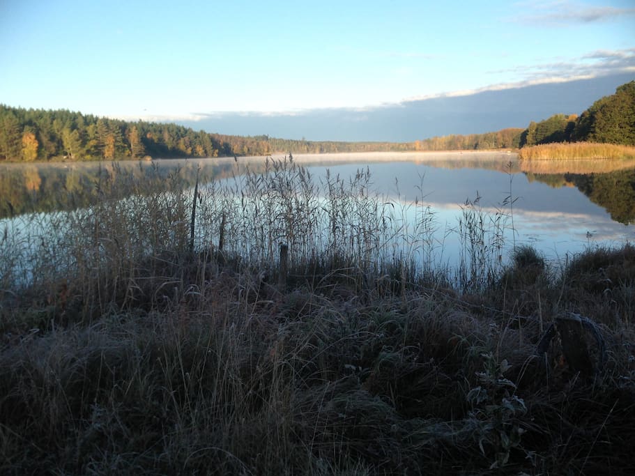 The lake.