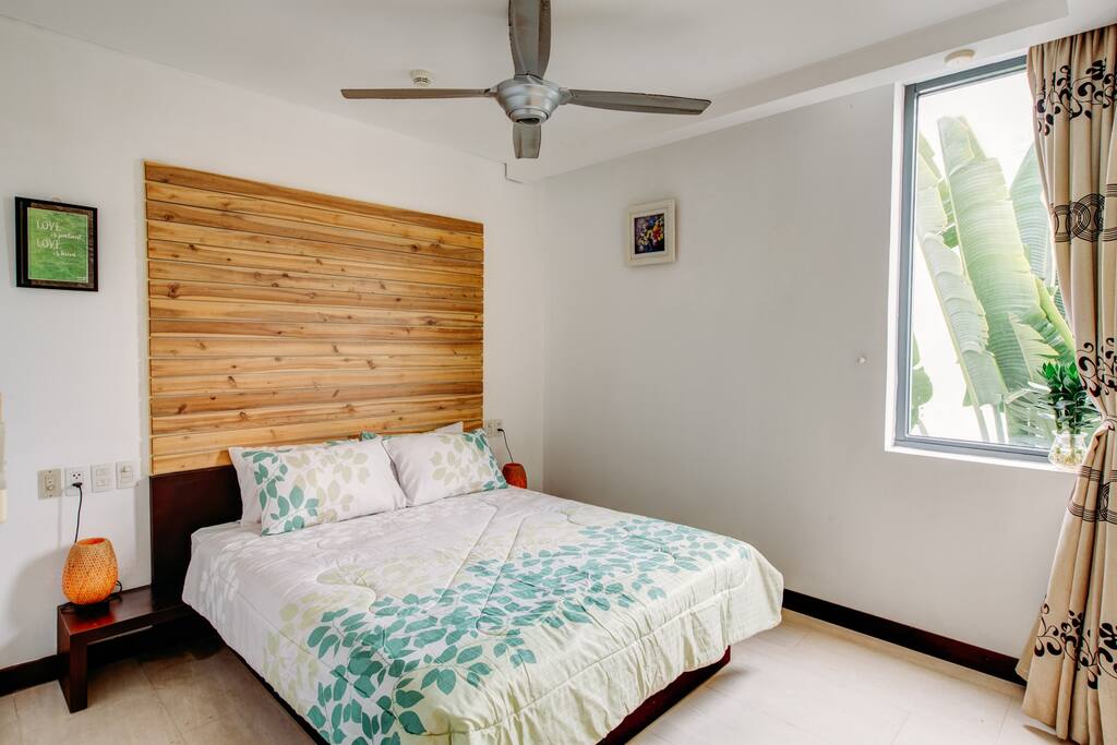 Our airy, sun-filled summer room, with lots of natural light and especially bright in the mornings after opening the blackout curtains.