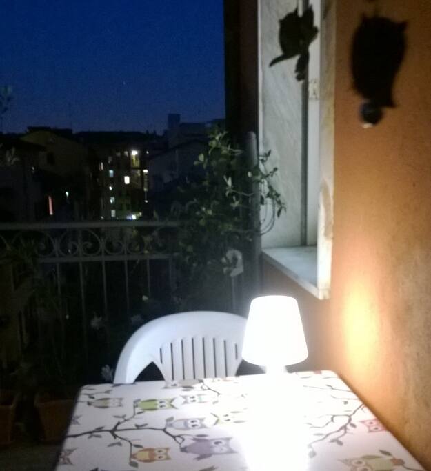 Night on the balcony