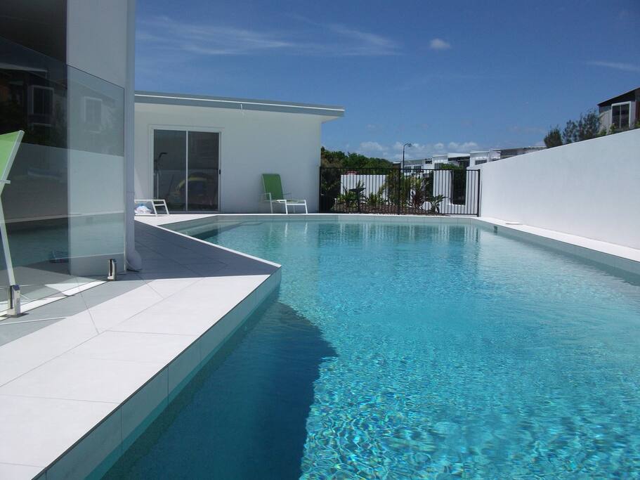 Here is our 15m long pool.