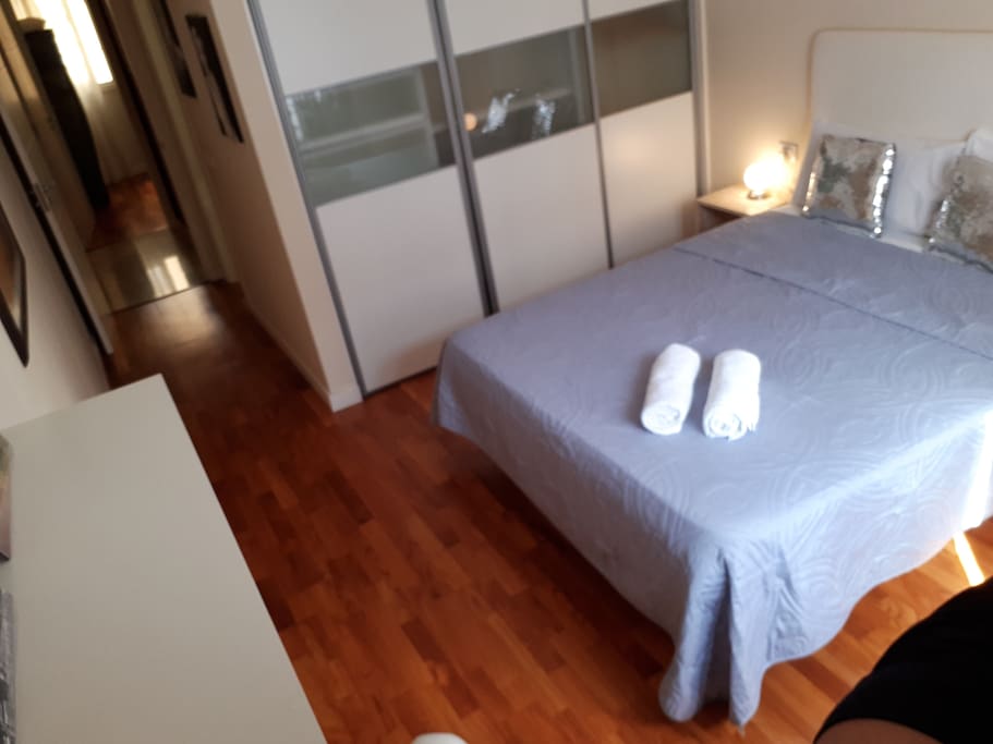Suit with private bathroom .
Natural wooden floors.