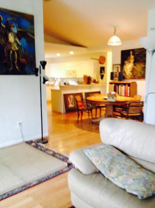 Looking into the Dining Room and Kitchen