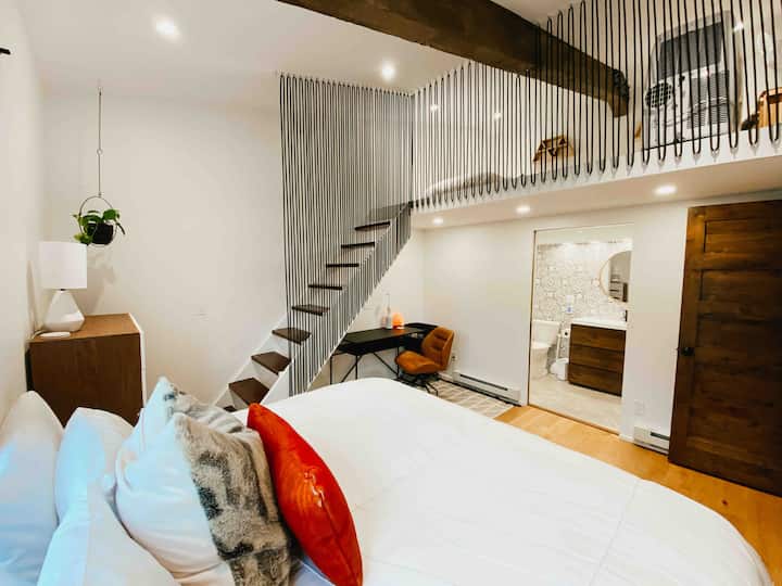 King bed in second bedroom. Two twin beds in loft with fun climbing rope railing. 