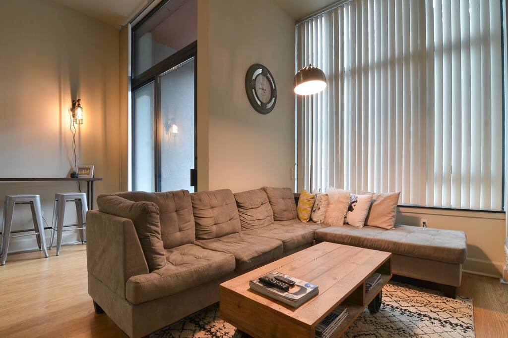 Cozy living space with lots of light