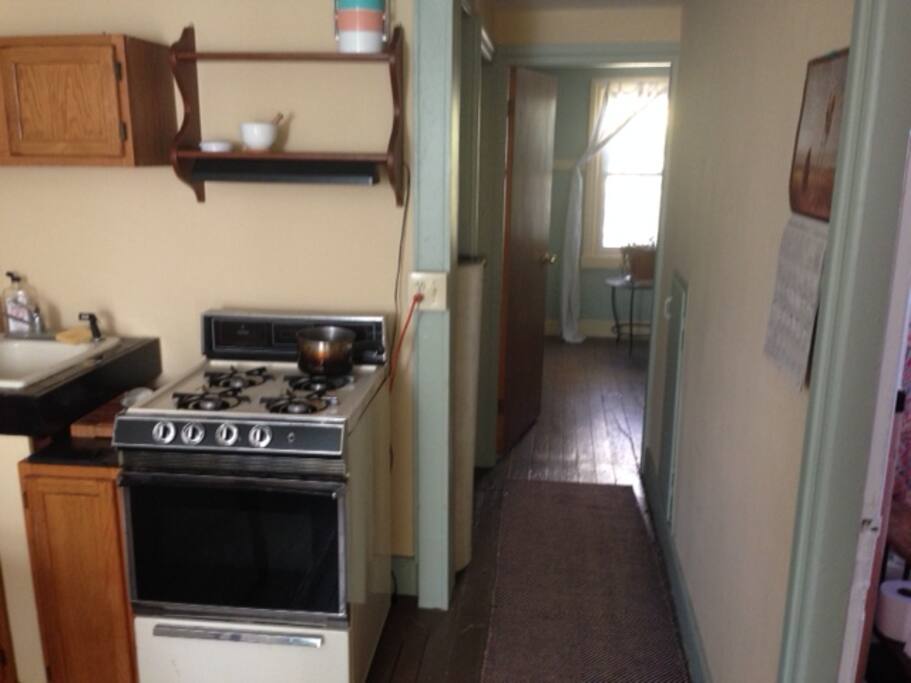 Stove/ hallway to bedrooms