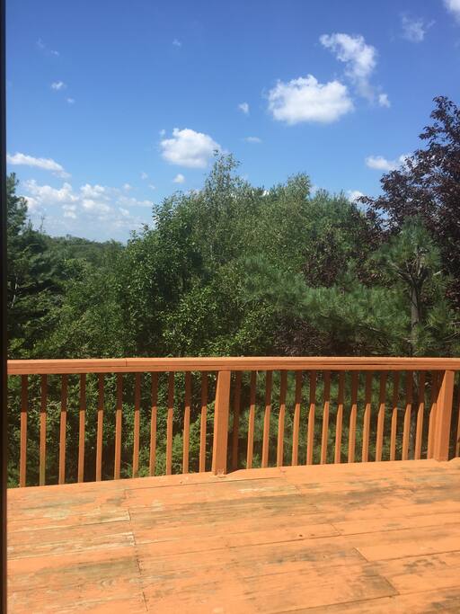 view from the deck of this home