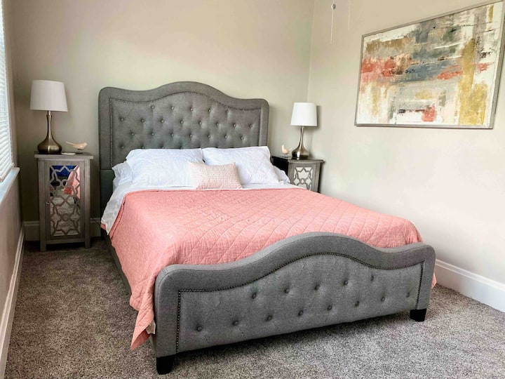 Master bedroom with comfortable queen size bed