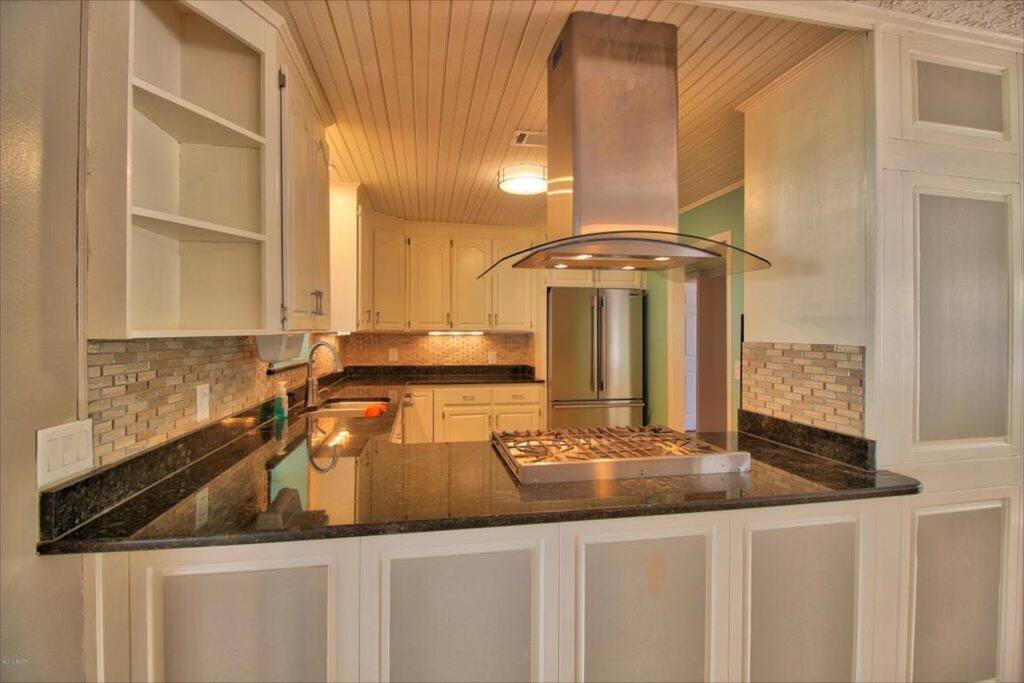 Kitchen with gas stove