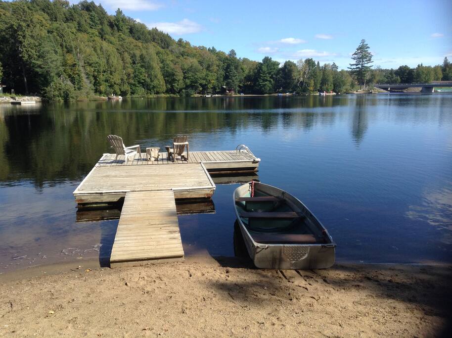 Beautiful private beach and dock