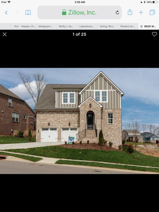 This is our home, it is brand new. Plenty of driveway and street parking.