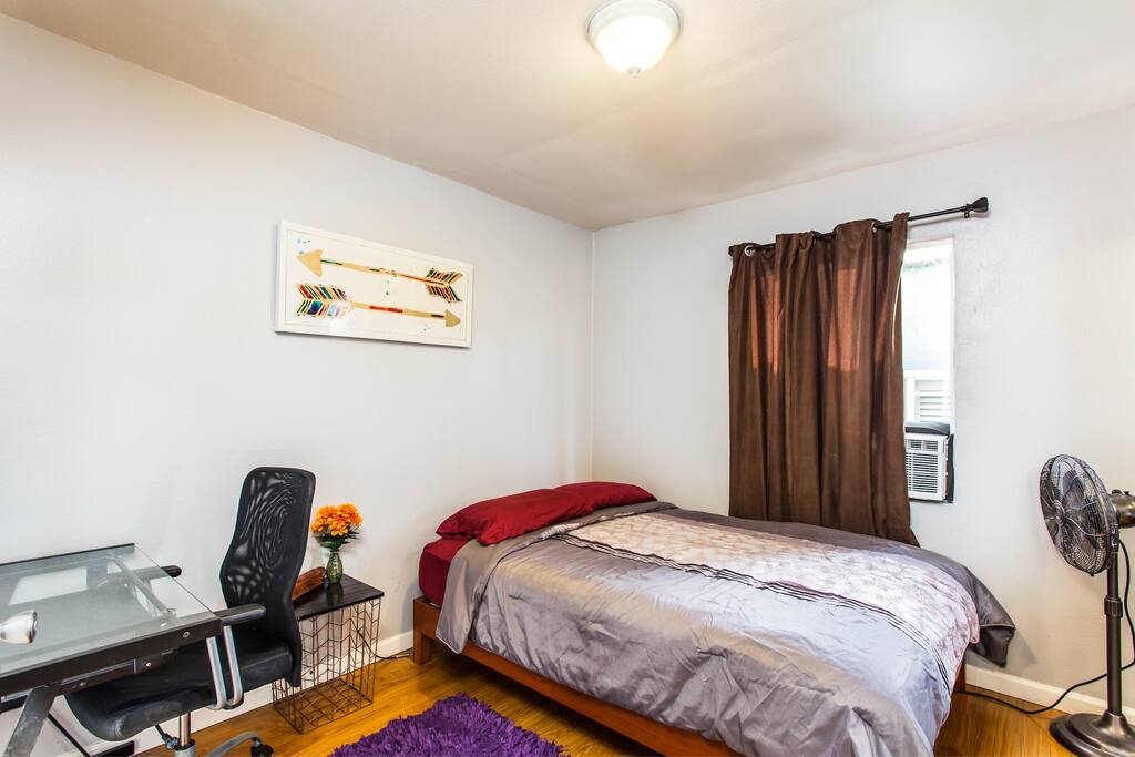 Queen Bed and Desk with Chair
