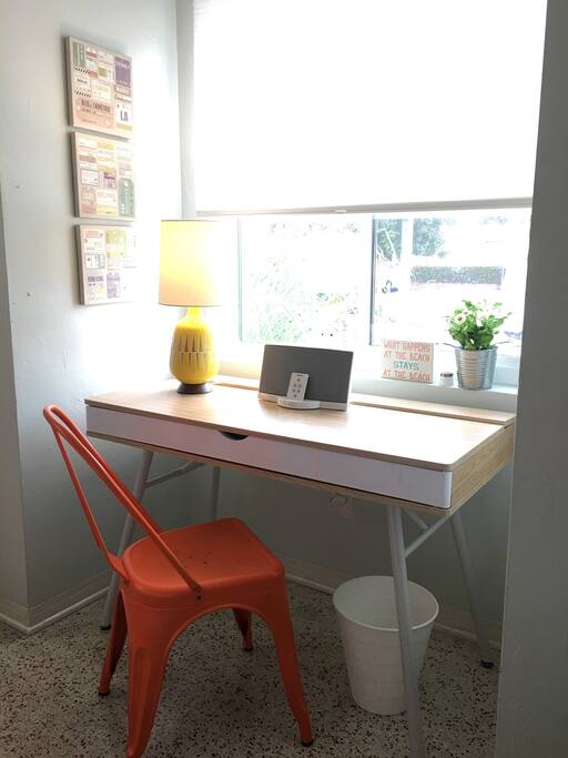 Work space if you really need to while on vacation.