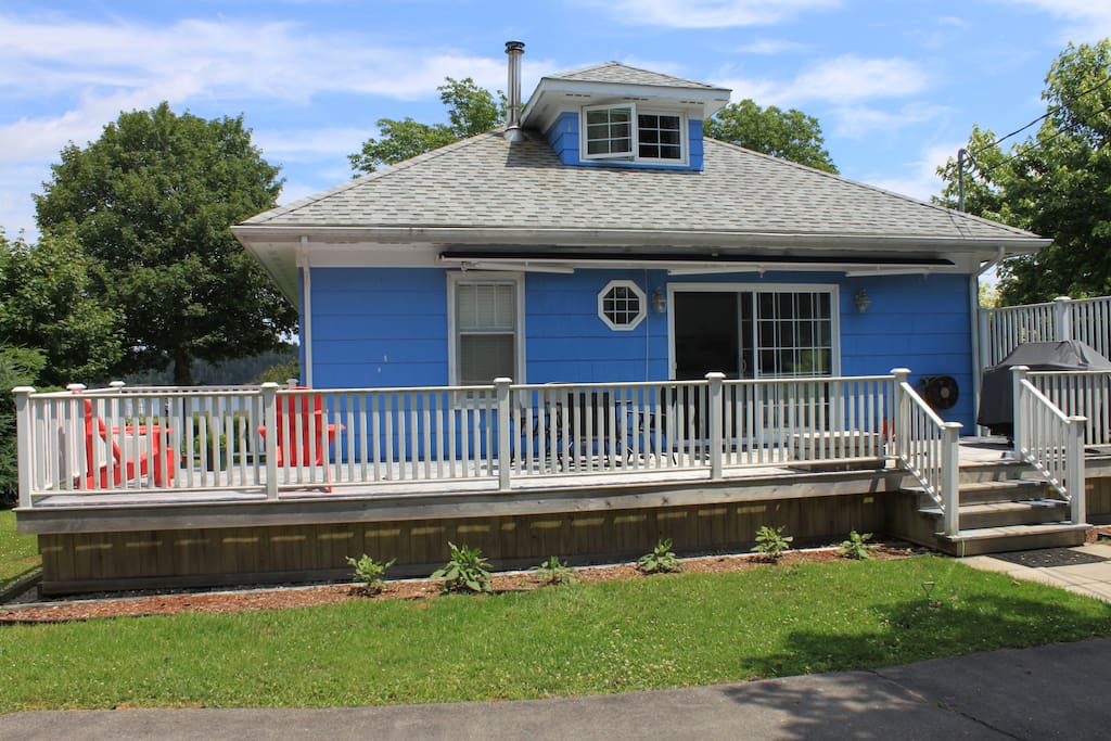 Back of the house and deck
