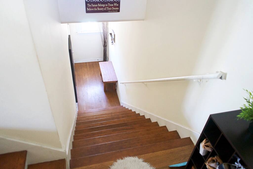Foyer leading to front door.