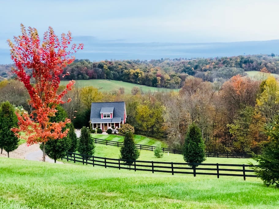 Beautiful picturesque 5 mile cross country view of Amish Farmlands and rolling hills.