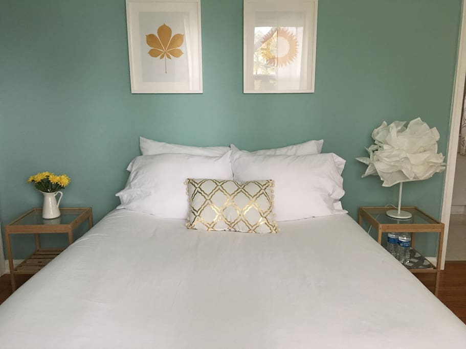 Crisp white linens...