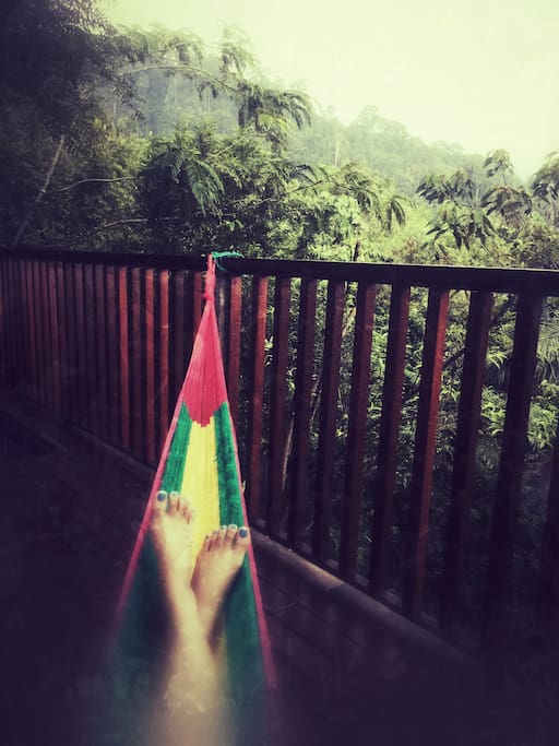 Our colorful hammock from Mexico