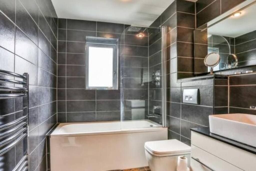 Bathroom - with bath & rainfall shower