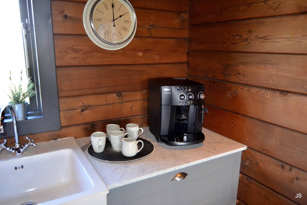 Coffee machine in the kitchen