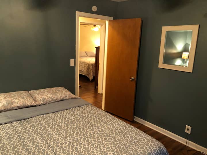 2nd Bedroom with new queen Serta Gel Memory Foam Mattress and 32" Smart Roku TV.