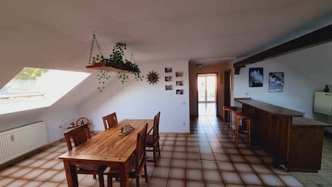 110 sqm beautiful spacious bright studio attic apartment