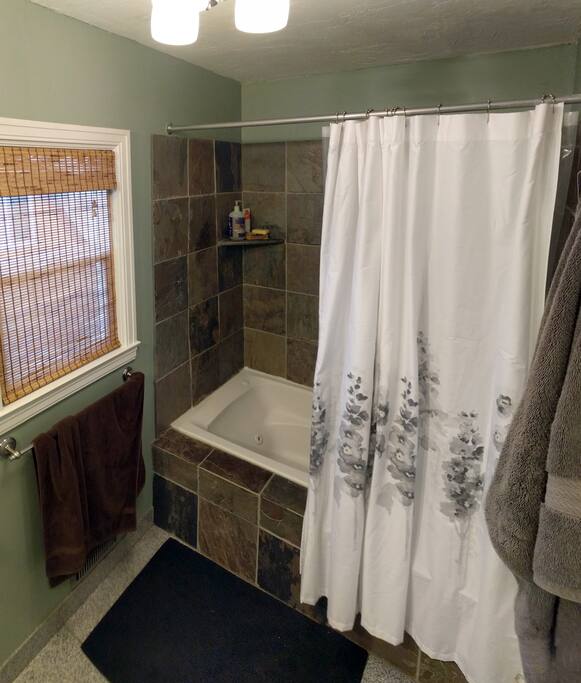 Nice tile shower.