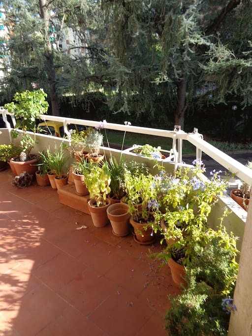il balcone a cui si accede dalla stanza