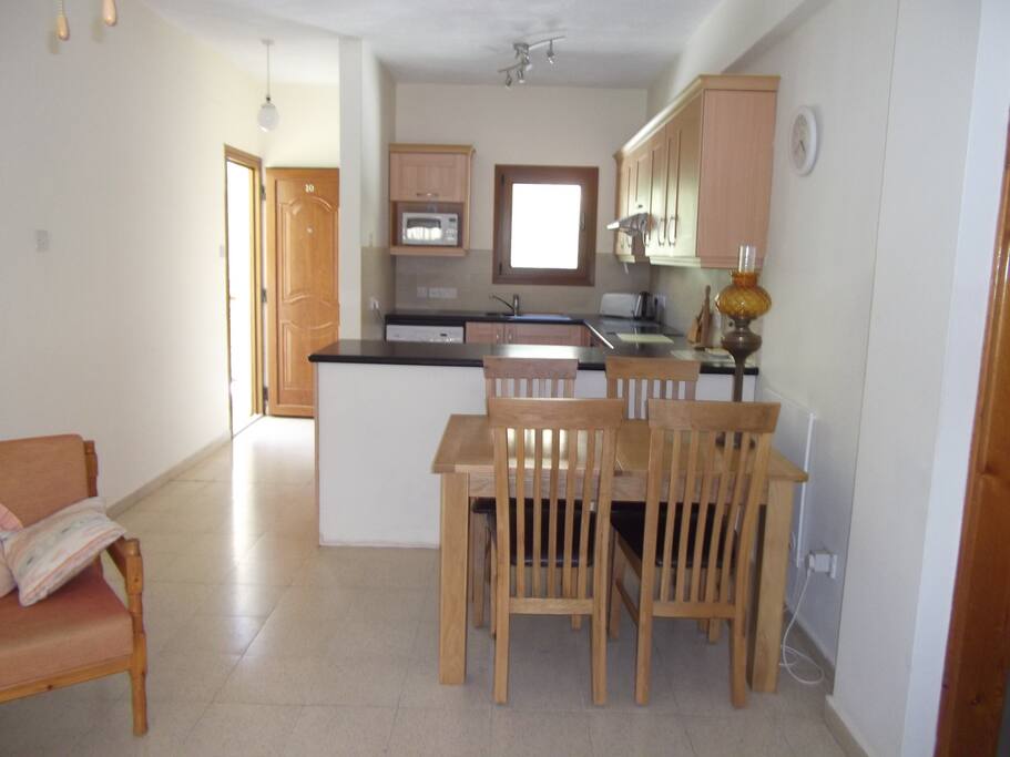 Dining area and kitchen