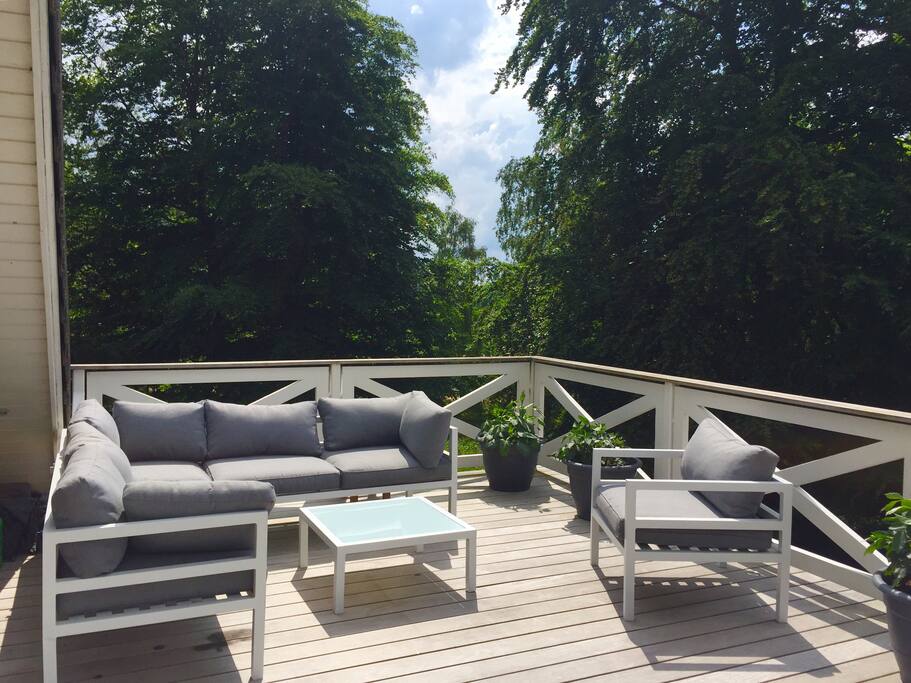 Vestvendt tagterrasse