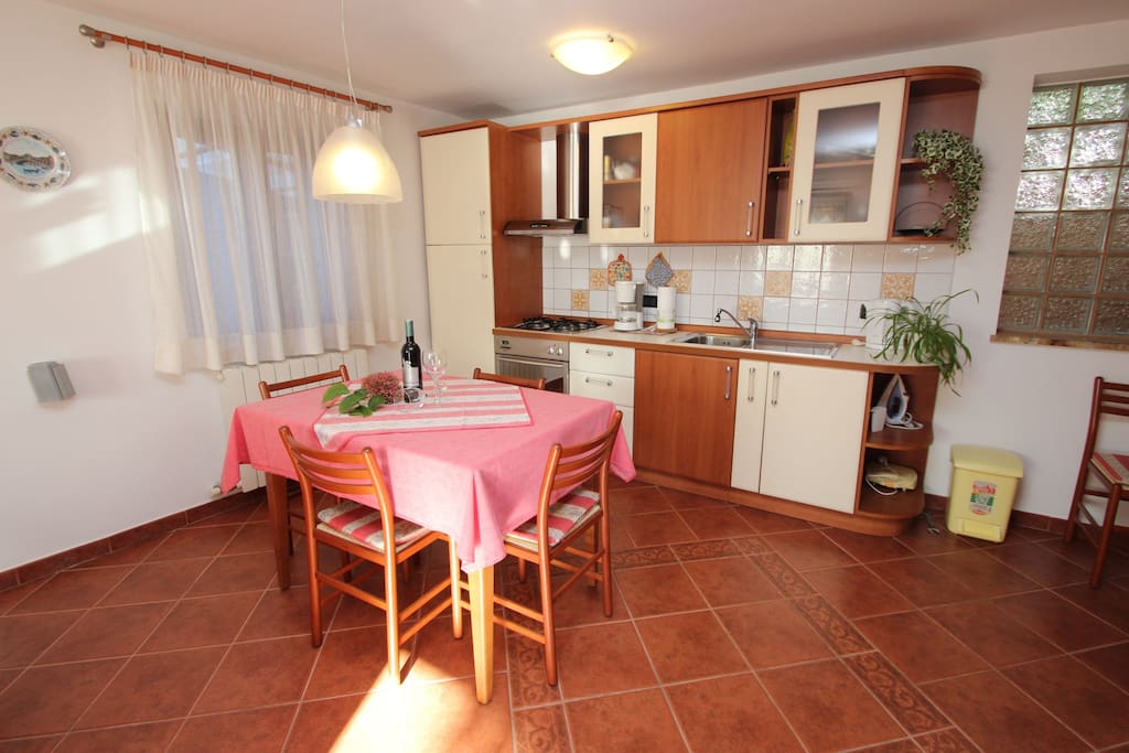 Living room and kitchen