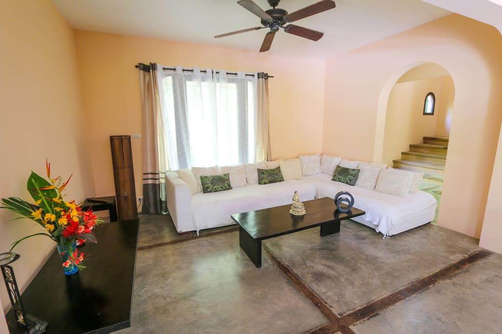 Enjoy the large lounge area where you can play a game of cards or drink a cold beer.