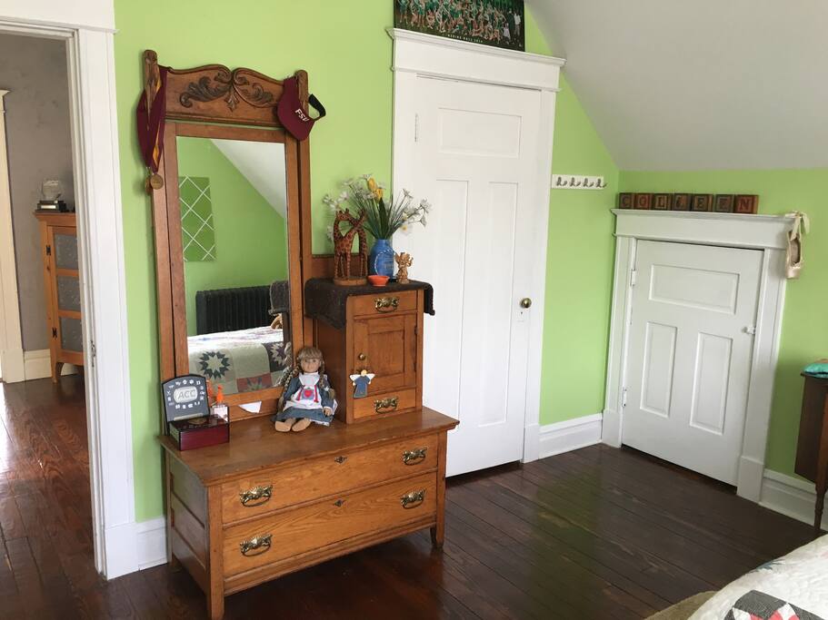East bedroom dresser and closet