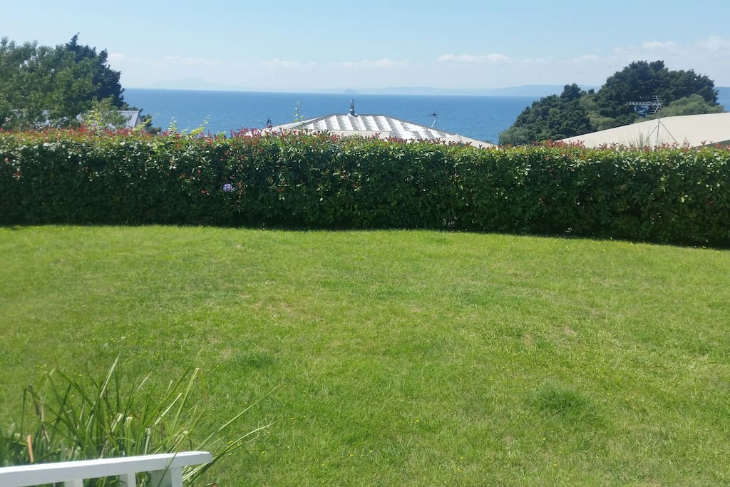 View across to Taupo town from the front deck