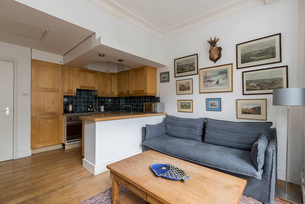 Open-plan kitchen and dining area