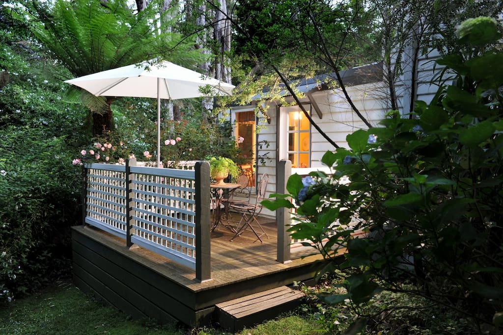 Camellia's private deck
