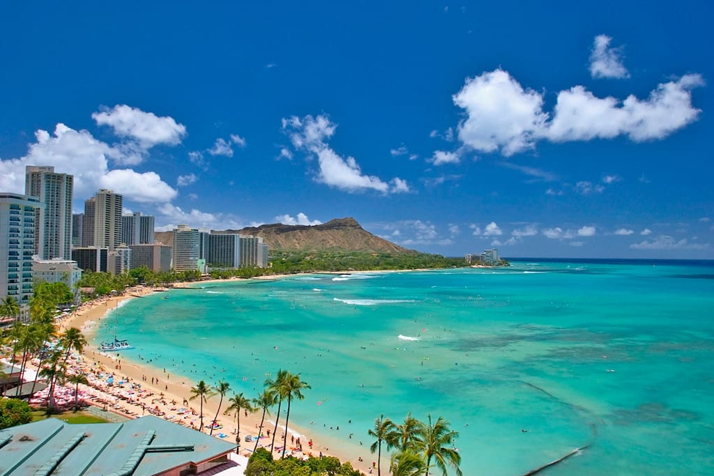 Waikiki Beach is only a 3 block walk from the condo