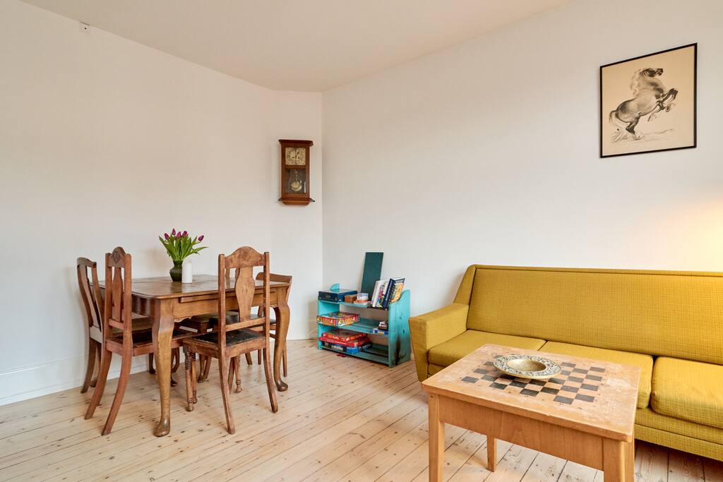 Livingroom where there is space to have dinner