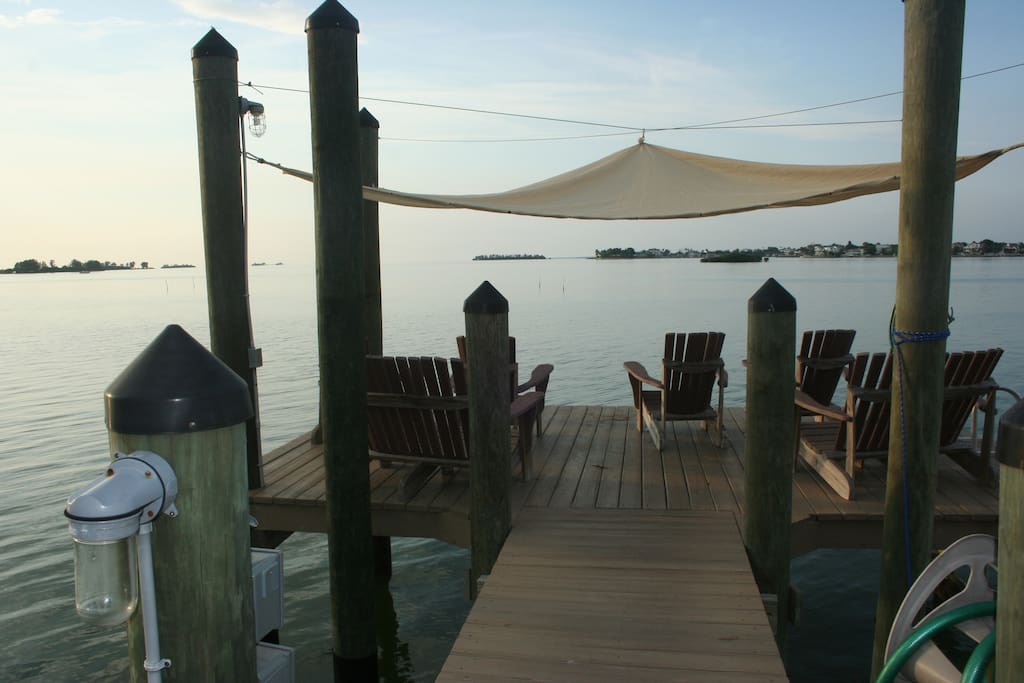 The dock overlooking The Gulf of Mexico