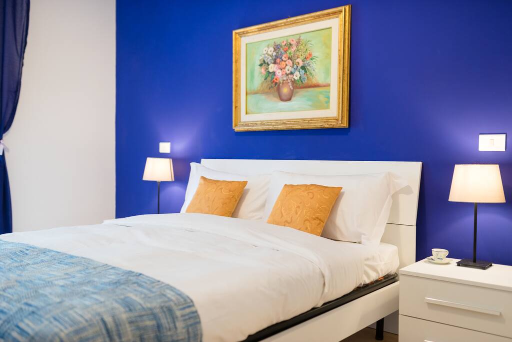 with a double bed