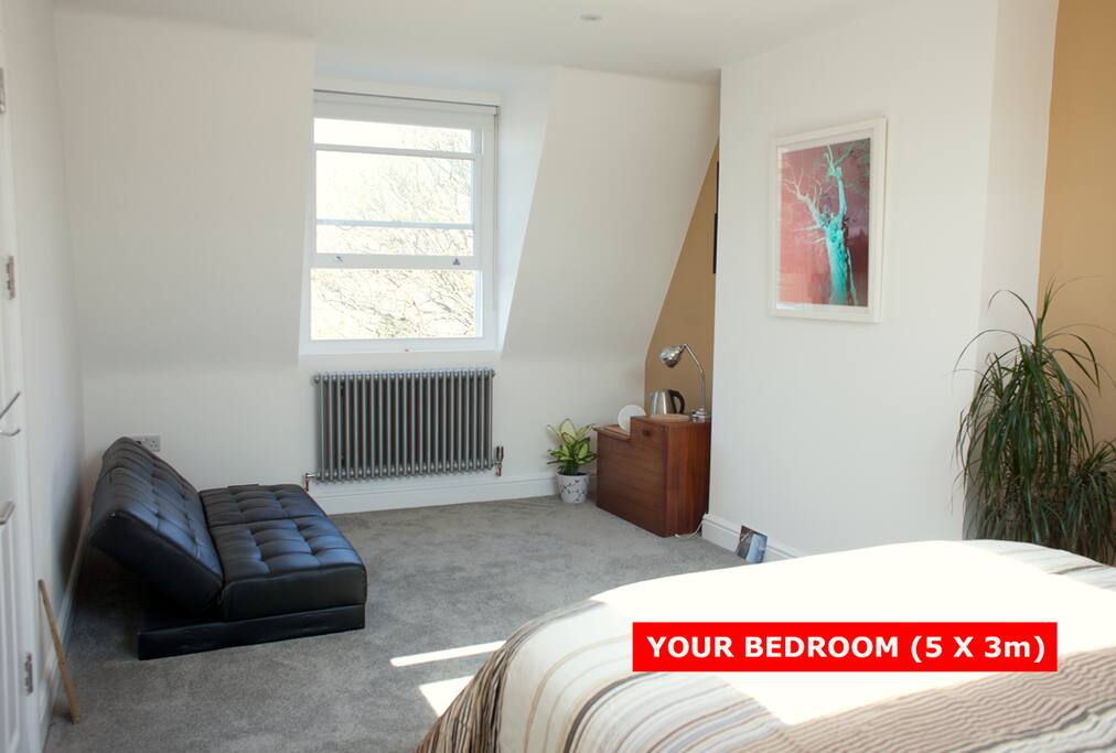Your bedroom, super light (or dark) and very quiet.