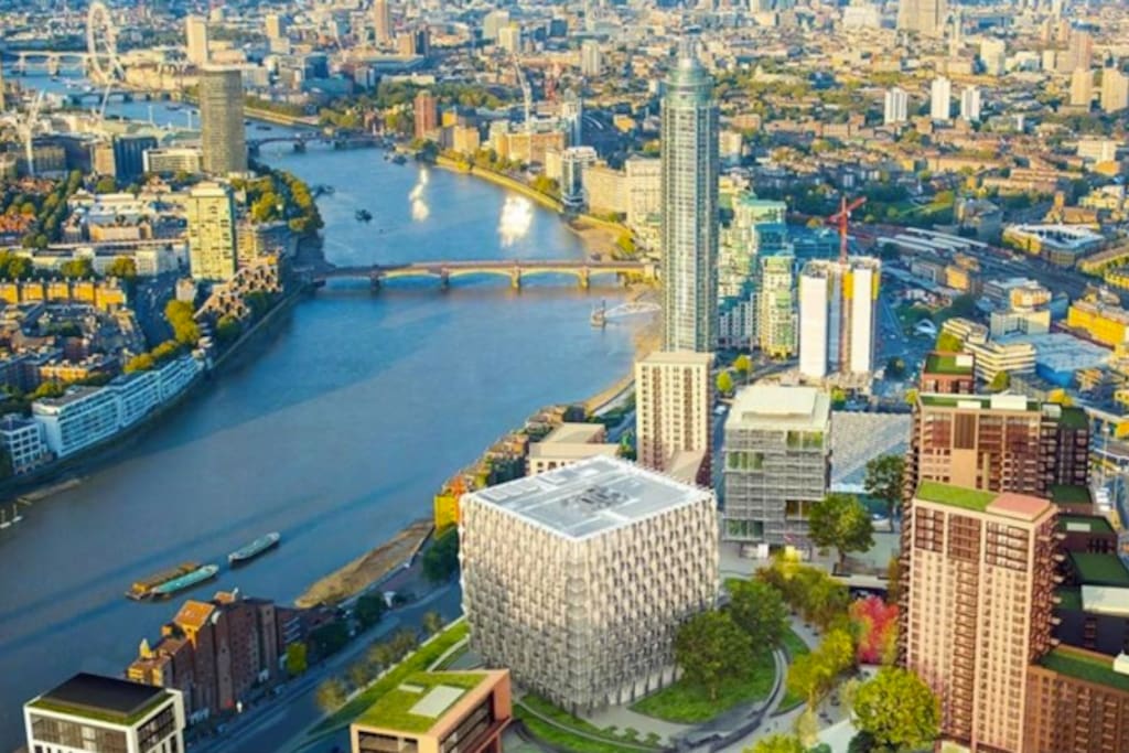 ariel view Embassy Gardens
