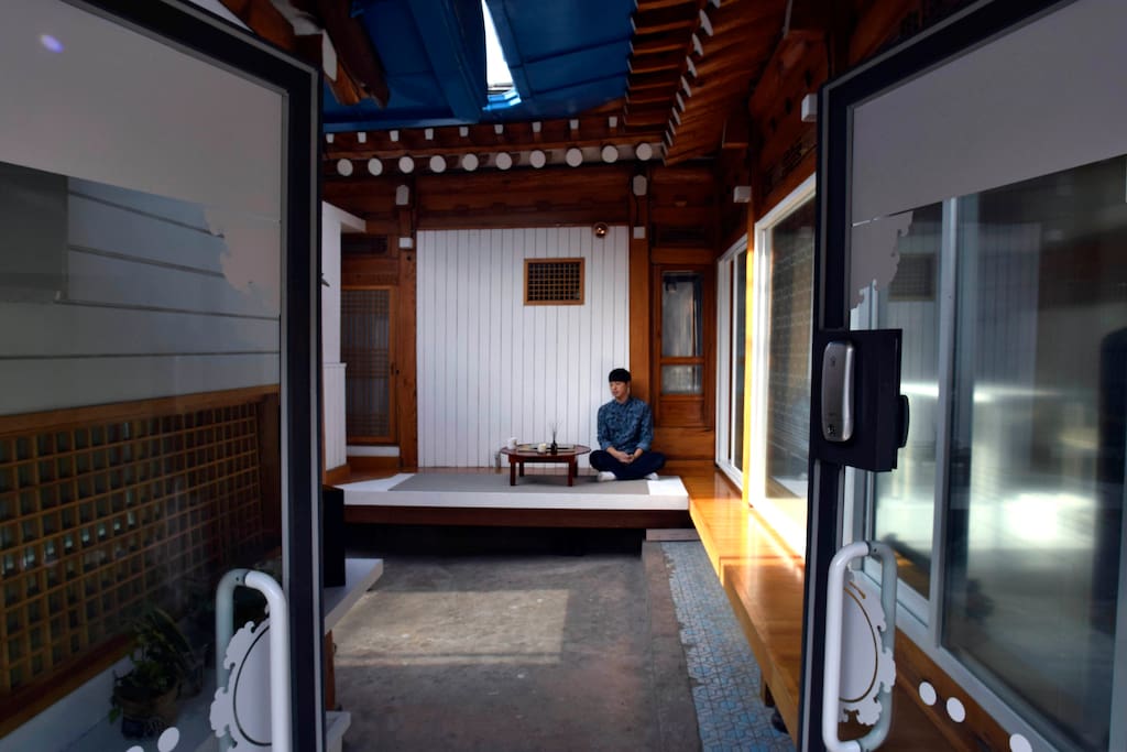 cozy, warm courtyard