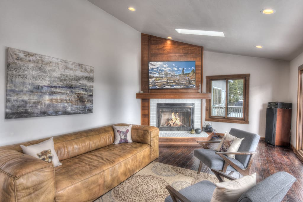 Cozy up next to the fire and watch a movie or read a book!