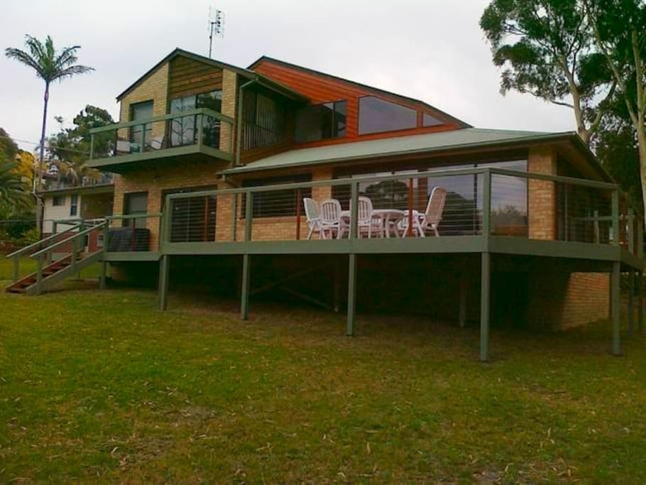 View of house from backyard minus the resident kangaroo