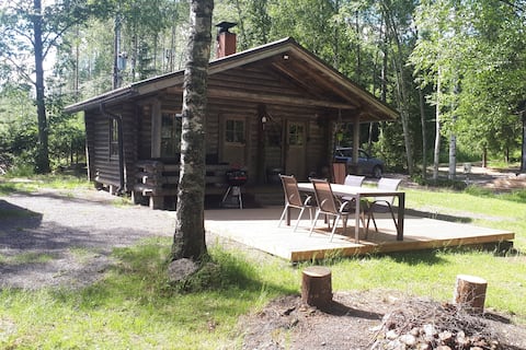 Lakeside cabin with sauna